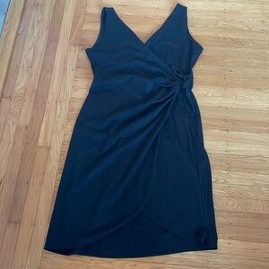 H&M sleeveless wrap dress black size XL